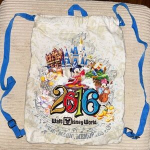 Disneyland Drawstring Embroidered Bag 2016